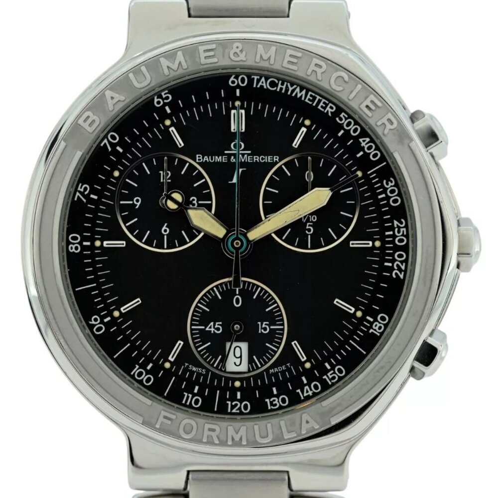 Baume & Mercier 38mm Men's Formula Black Dial Swiss Quartz Watch